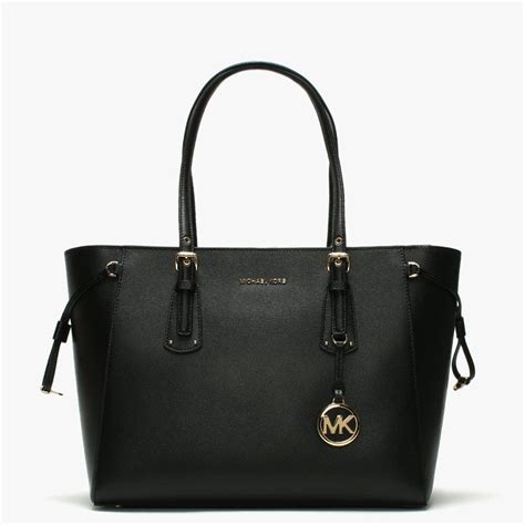 michael michael kors sleeveless black|michael kors black leather tote.